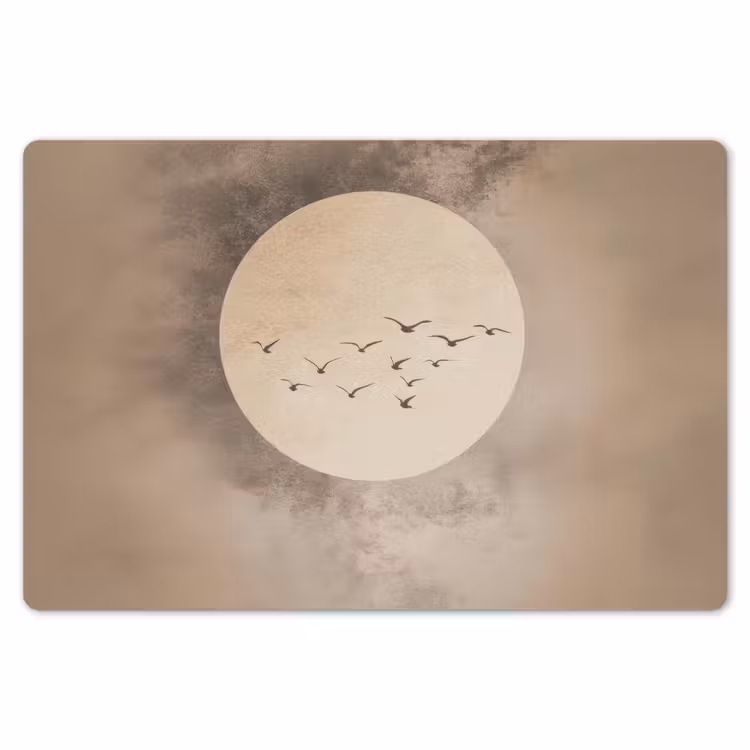 Vogel - Beige - Japandi Placemat vinyl groot -zzsfeer1_Kitchenyeah-website