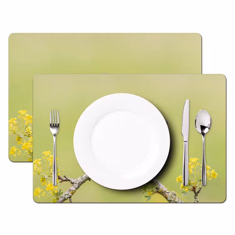 Vogel - Tak - Natuur - Kleurrijk Placemat vinyl groot -zzsfeer2_Kitchenyeah-website