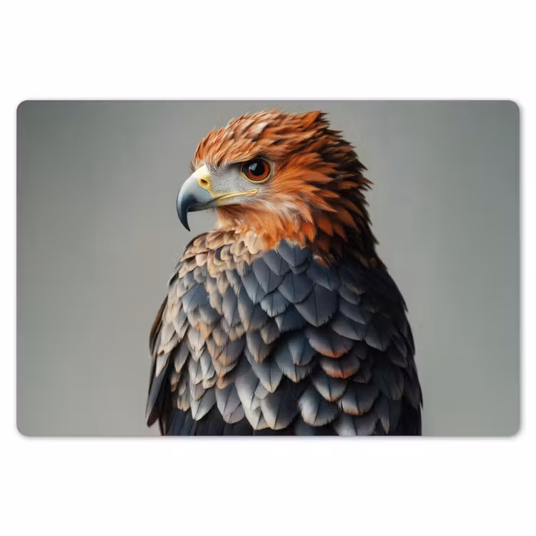 Vogel - Realistisch - Veren - Bruin Placemat vinyl groot -zzsfeer1_Kitchenyeah-website