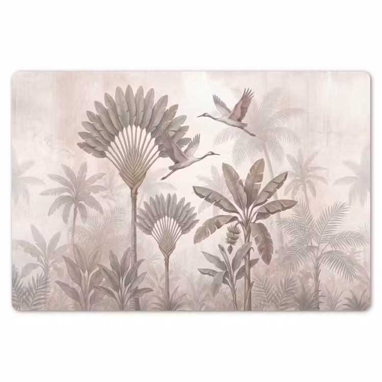Vogel - Tropisch - Jungle - Natuur - Beige Placemat vinyl groot -zzsfeer1_Kitchenyeah-website