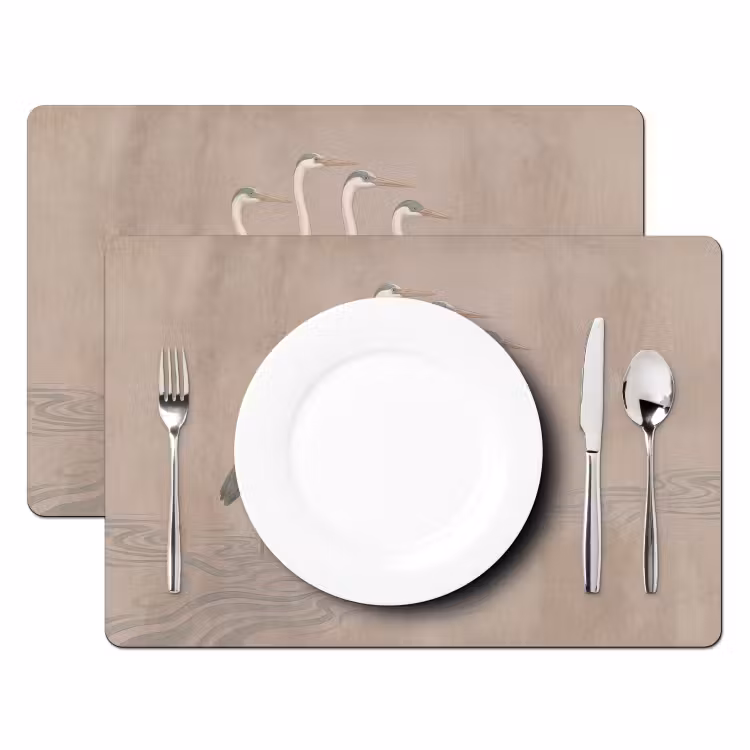 Vogel - Water - Natuur - Vintage Placemat vinyl groot -zzsfeer2_Kitchenyeah-website