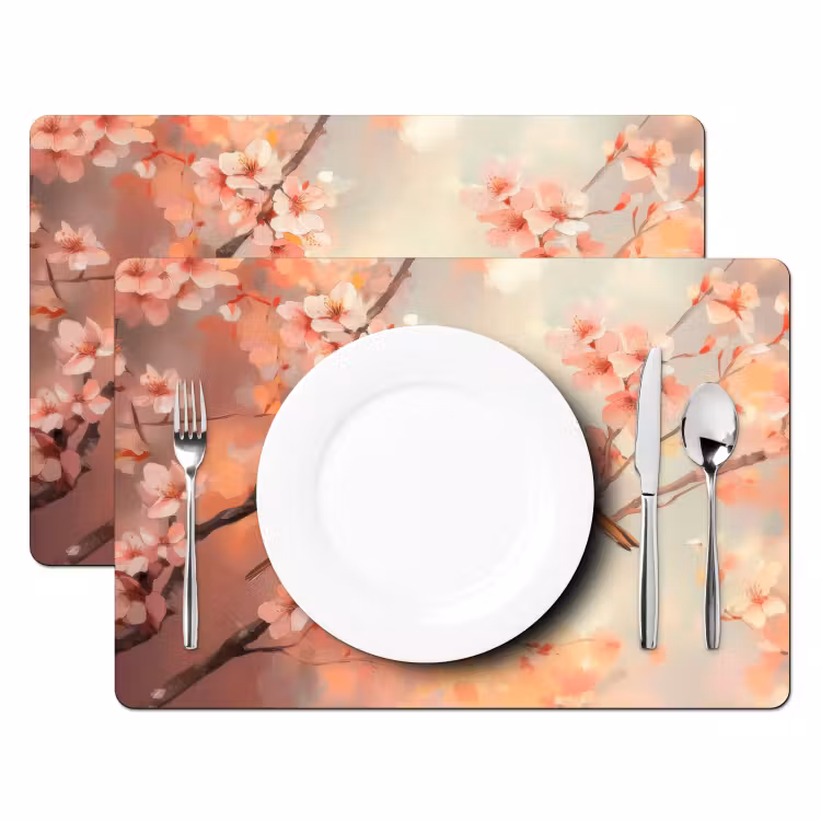 Vogels - Romantic - Bloesemtak Placemat vinyl groot -zzsfeer2_Kitchenyeah-website