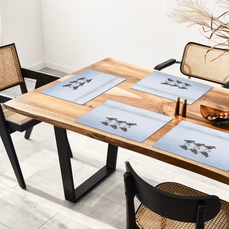 Vogels - Water - Grijs Placemat vinyl groot -zzsfeer4_Kitchenyeah-website