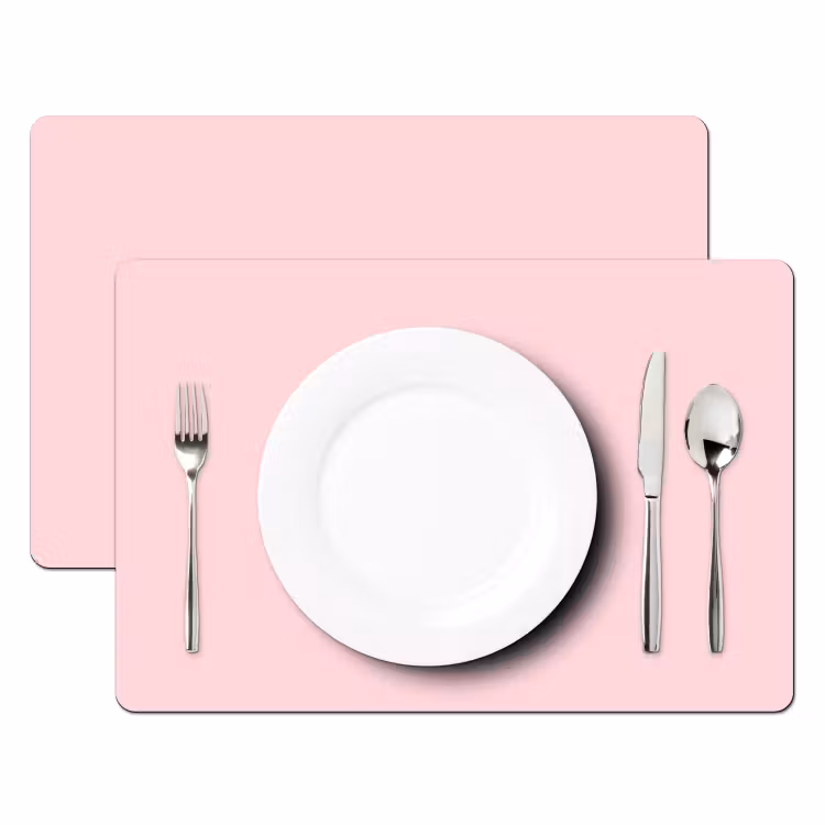 Bisou - Roze - Minimalistisch Placemat vinyl groot -zzsfeer2_Kitchenyeah-website