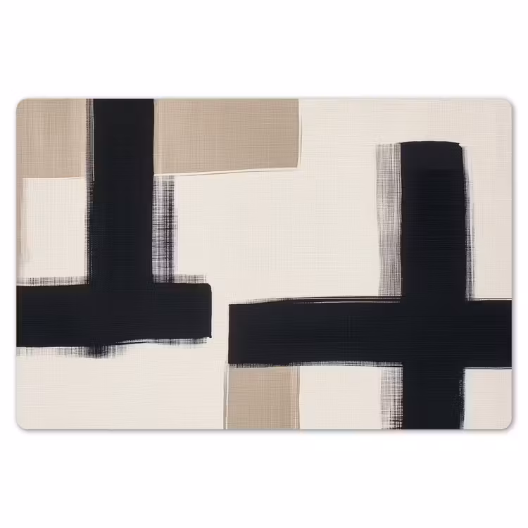 Zwart - Abstract - Japandi Placemat vinyl groot -zzsfeer1_Kitchenyeah-website