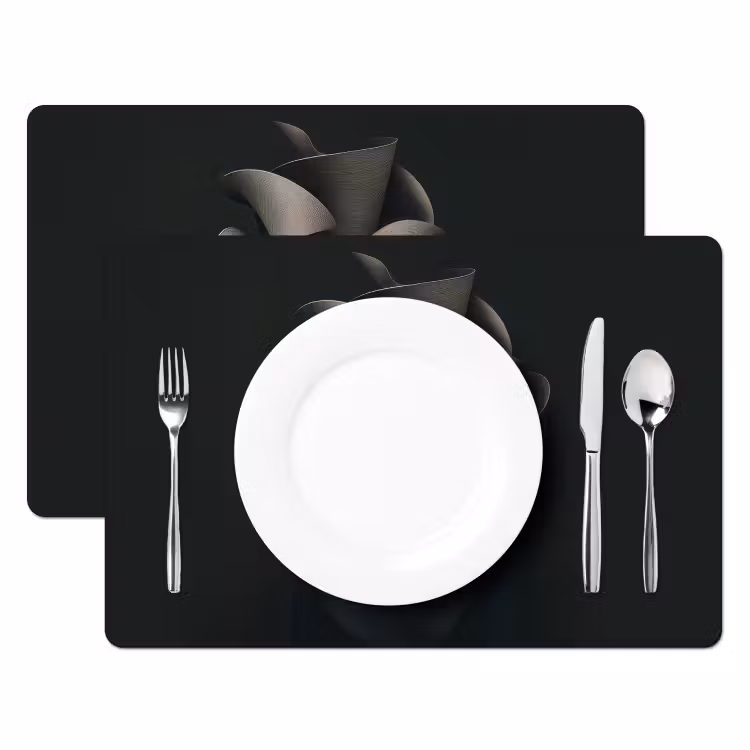 Zwarte - Hoed - Vrouw Placemat vinyl groot -zzsfeer2_Kitchenyeah-website