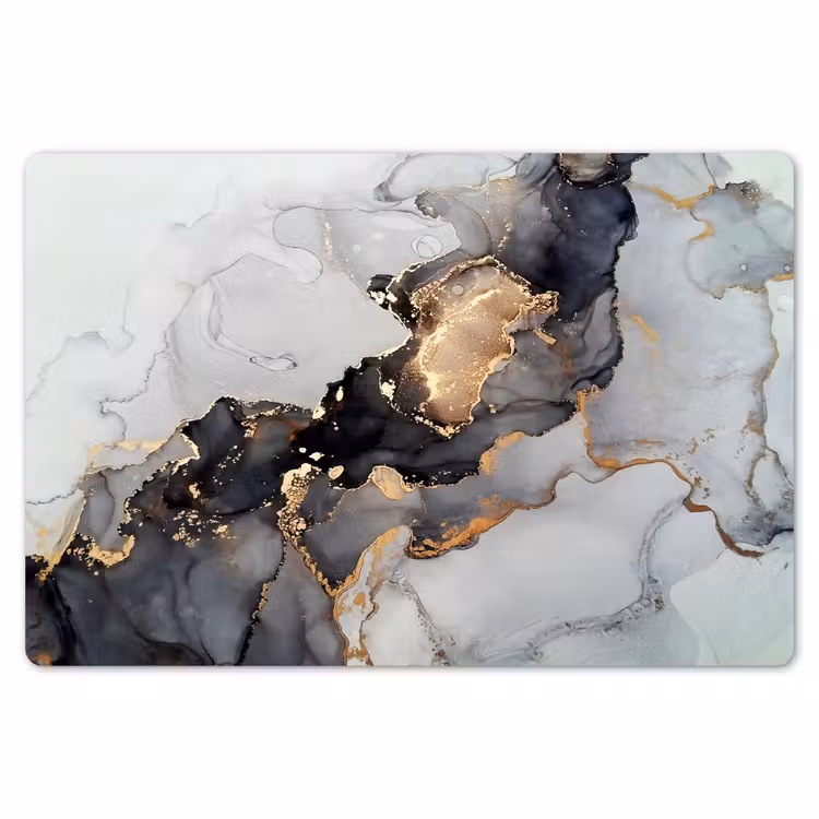 Zwart - Marmer - Luxe - Goud Placemat vinyl groot -zzsfeer1_Kitchenyeah-website