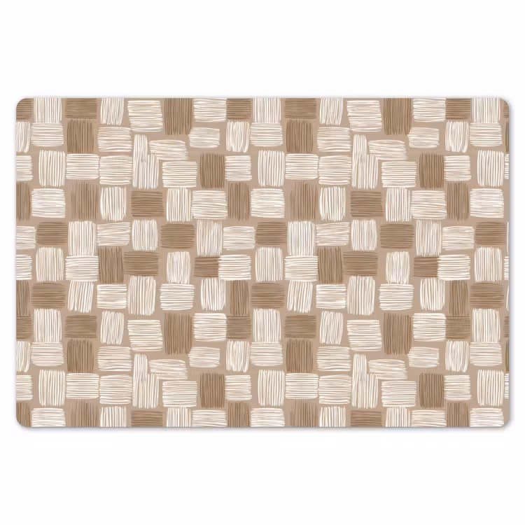 Blok - Patroon - Bruin Placemat vinyl groot 368 -zzsfeer1_Kitchenyeah-website