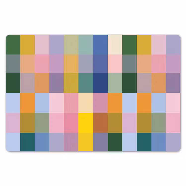 Blokken - Vierkant - Patroon - Gekleurd Placemat vinyl groot -zzsfeer1_Kitchenyeah-website