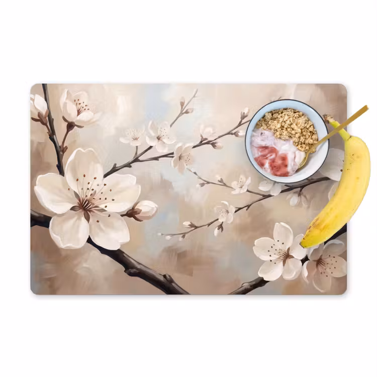 Bloesem - Takken - Schilderij - Beige - Serene Placemat vinyl groot -zzzproduct_Kitchenyeah-website