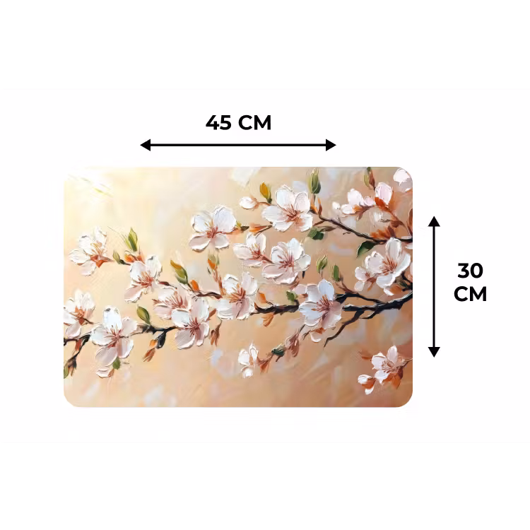 Bloesemtakken - Schilderachtig - Roze Placemat vinyl groot -specs