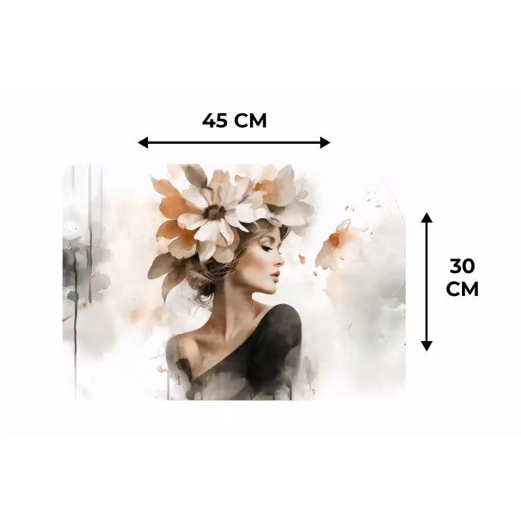 Bloesem - Portret - Gezicht Placemat vinyl groot -specs