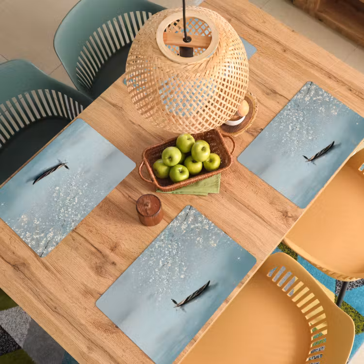 Bloesems - Minimalistisch - Wateroppervlak - Boot Placemat vinyl groot -zzsfeer5_Kitchenyeah-website