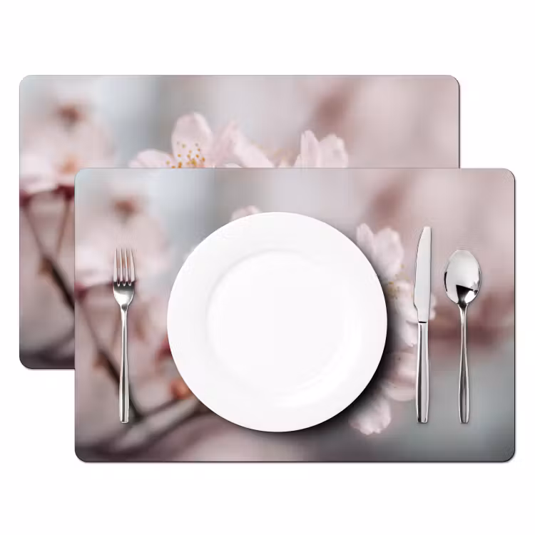 Bloesems - Meeldraden - Geel - Wazig Placemat vinyl groot -zzsfeer2_Kitchenyeah-website
