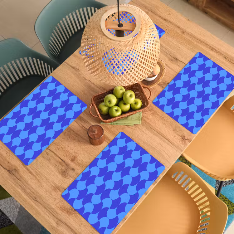 Blauw - Maanvlakken - Patroon Placemat vinyl groot 368 -zzsfeer5_Kitchenyeah-website