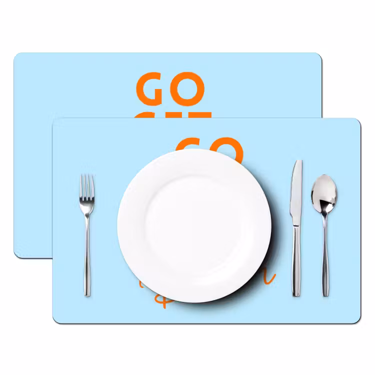 Blauw - Oranje - Tekst Placemat vinyl groot -zzsfeer2_Kitchenyeah-website
