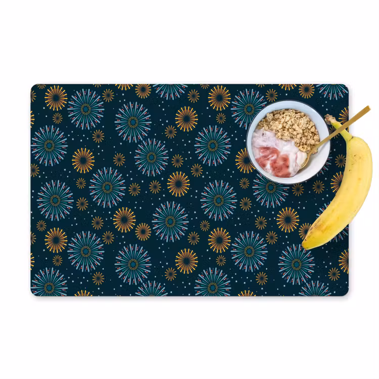 Blauw - Patroon - Retro Placemat vinyl groot 368 -zzzproduct_Kitchenyeah-website