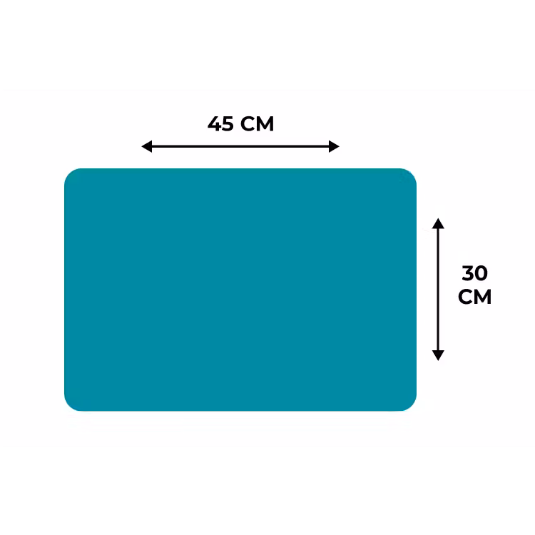 Blauw - Effen kleur Placemat vinyl groot 368 -specs