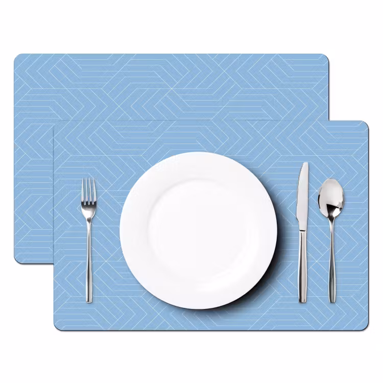 Blauw - Wit - Lijnen - Patroon Placemat vinyl groot 368 -zzsfeer2_Kitchenyeah-website