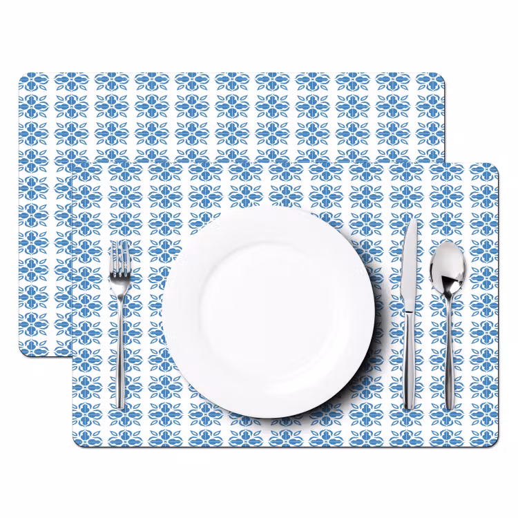 Zee - Sfeer - Blauw - Wit Placemat vinyl groot 368 -zzsfeer2_Kitchenyeah-website