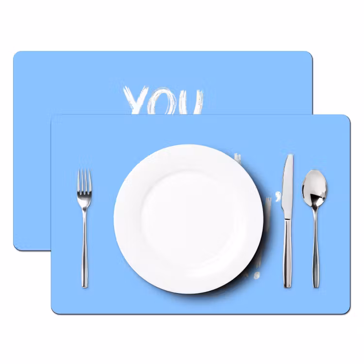 Blauw - Wit - You fuckin rock Placemat vinyl groot -zzsfeer2_Kitchenyeah-website