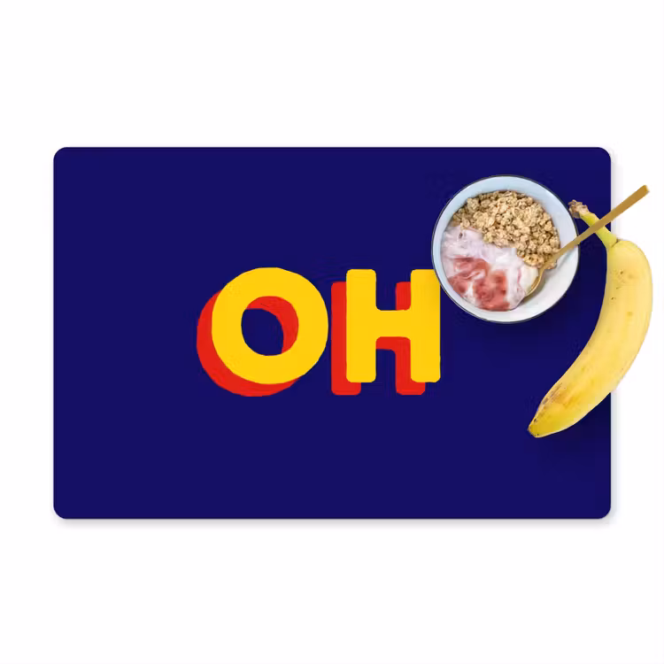 Blauw - Geel - OH - Schaduw Placemat vinyl groot -zzzproduct_Kitchenyeah-website