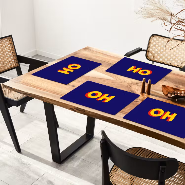 Blauw - Geel - OH - Schaduw Placemat vinyl groot -zzsfeer4_Kitchenyeah-website