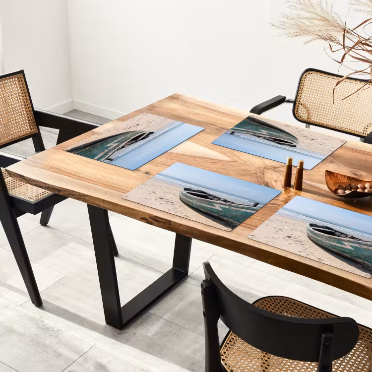 Boot - Zandstrand - Zee Placemat vinyl groot -zzsfeer4_Kitchenyeah-website