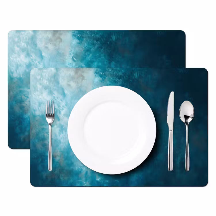 Bootje - Water - Blauw Placemat vinyl groot -zzsfeer2_Kitchenyeah-website