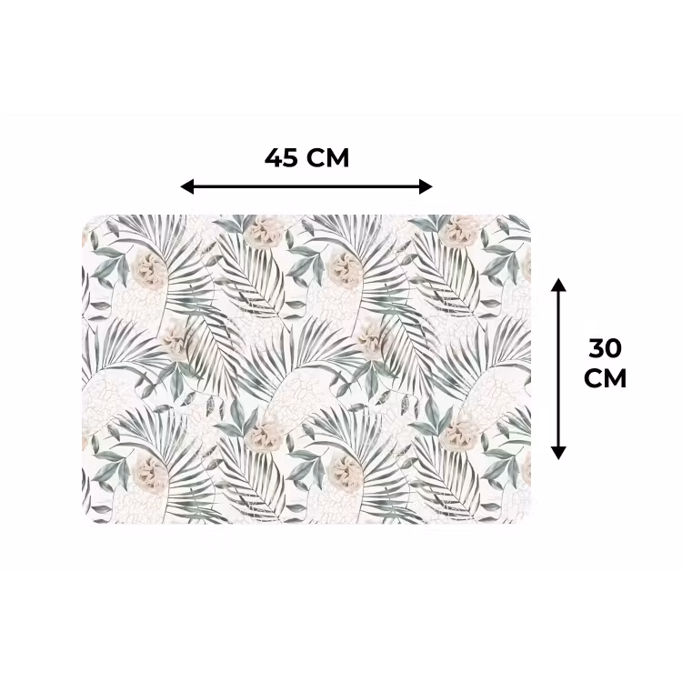 Bohemian - Bloemen - Bladeren - Jungle - Tropical Placemat vinyl groot -specs