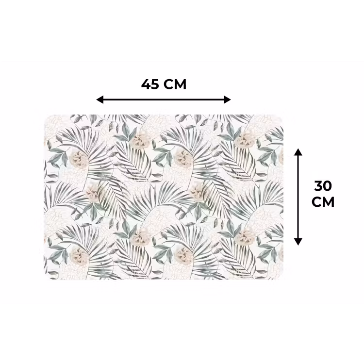 Boho - Jungle - Bloemen - Bladeren Placemat vinyl groot -specs