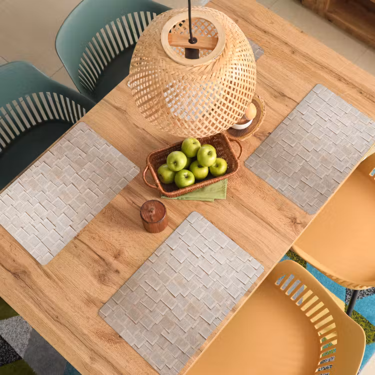 Boekpagina - Collage - Literatuur - Vintage - Beige Placemat vinyl groot -zzsfeer5_Kitchenyeah-website