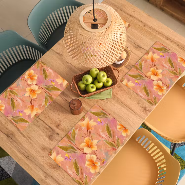 Botanisch - Bloemen - Kleurrijk Placemat vinyl groot 368 -zzsfeer5_Kitchenyeah-website