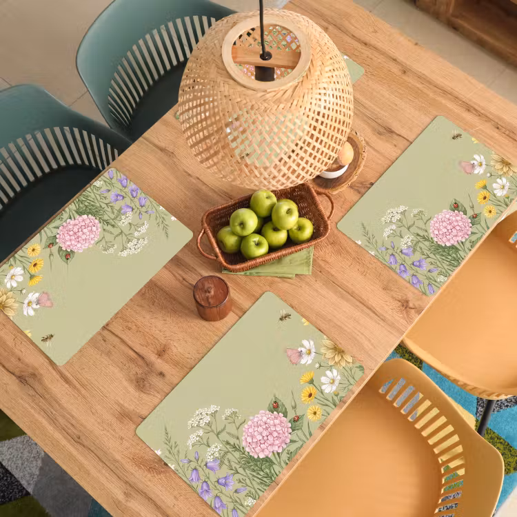 Botanisch - Bloemen - Kleurrijk Placemat vinyl groot -zzsfeer5_Kitchenyeah-website