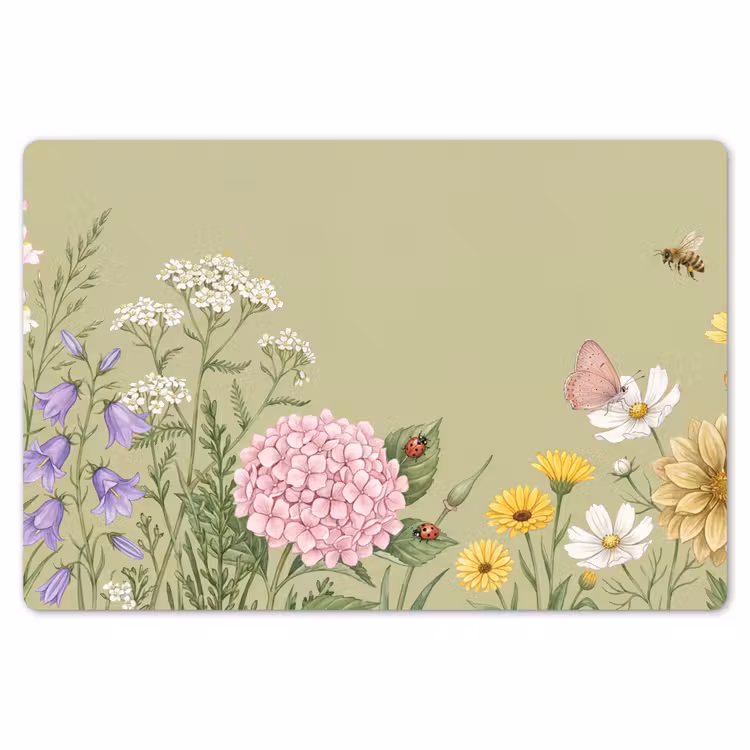 Botanisch - Bloemen - Kleurrijk Placemat vinyl groot -zzsfeer1_Kitchenyeah-website