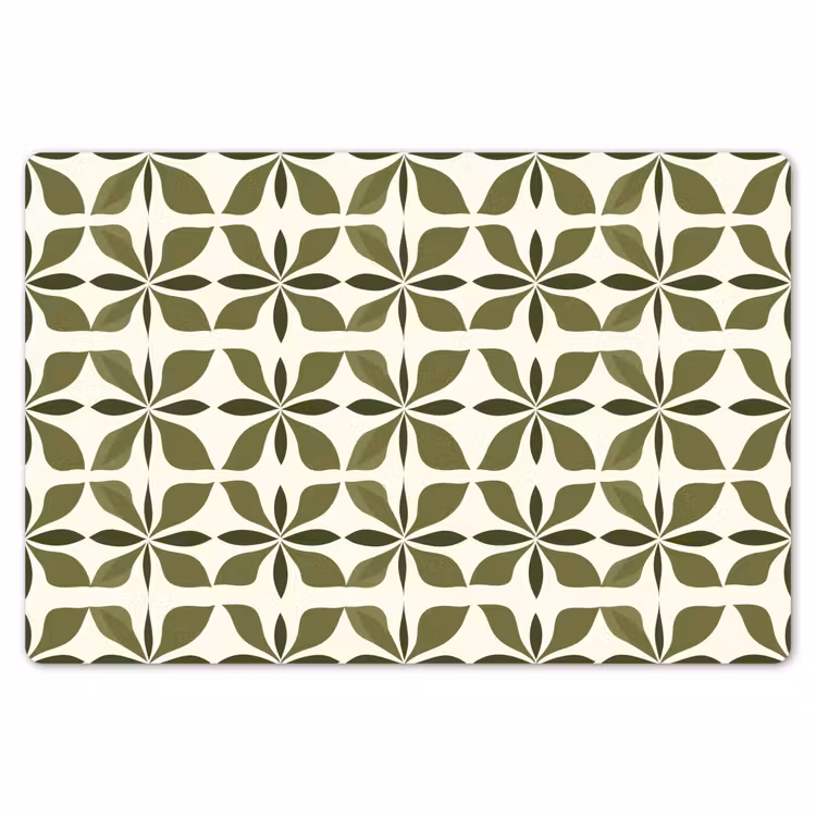 Botanisch - Retro - Groen Placemat vinyl groot 368 -zzsfeer1_Kitchenyeah-website