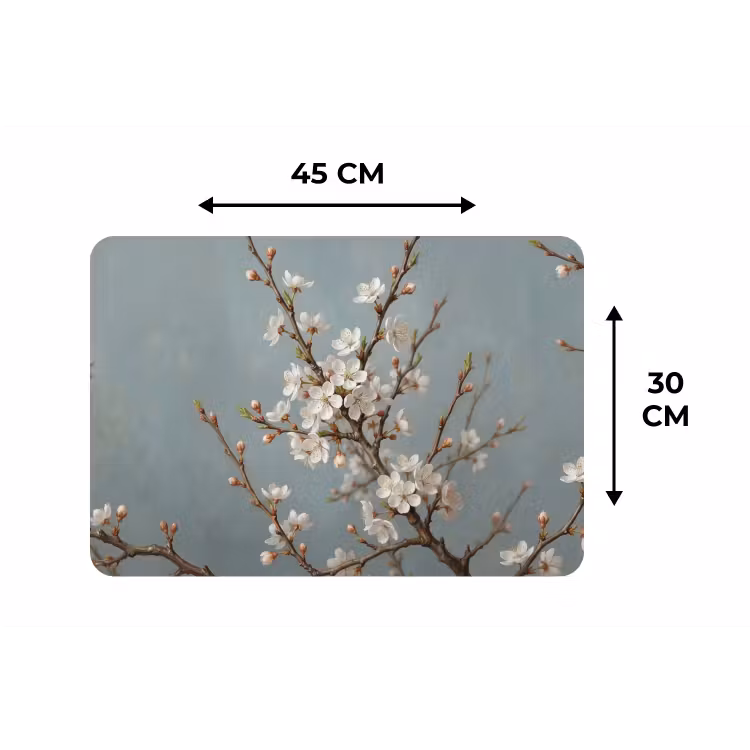 Botanisch - Stilleven - Blauw Placemat vinyl groot -specs