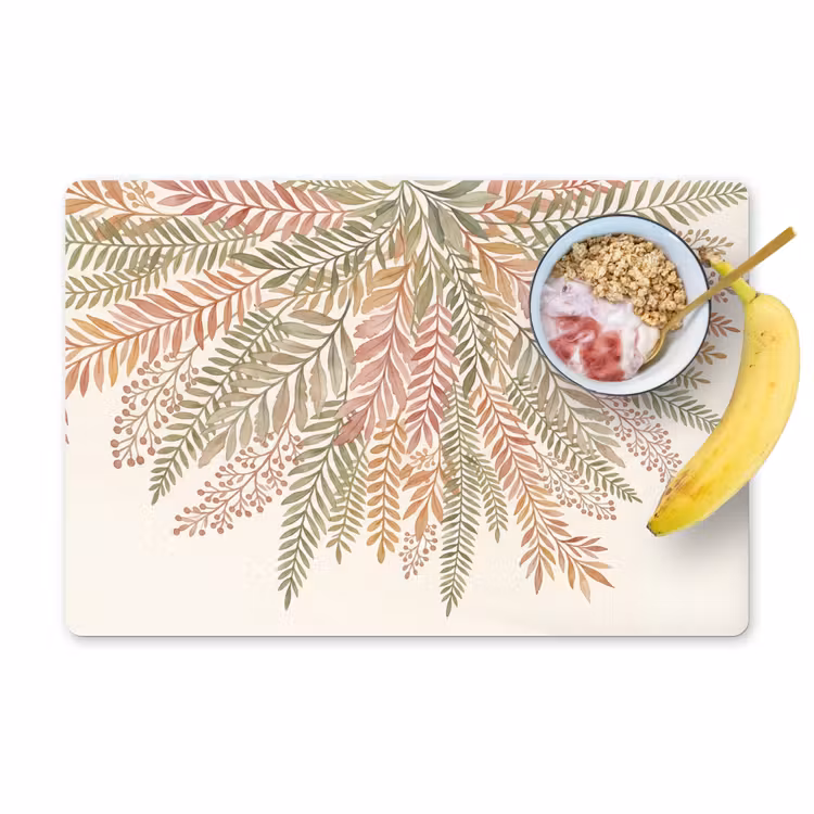 Botanisch - Aquarel - Kleurrijk Placemat vinyl groot -zzzproduct_Kitchenyeah-website