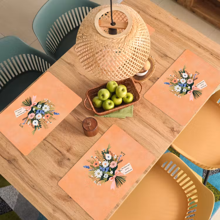 Boeket - Strikje - Quote Placemat vinyl groot -zzsfeer5_Kitchenyeah-website