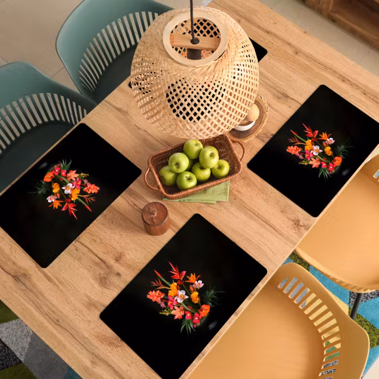 Boeket - Bloemen - Exotisch Placemat vinyl groot -zzsfeer5_Kitchenyeah-website