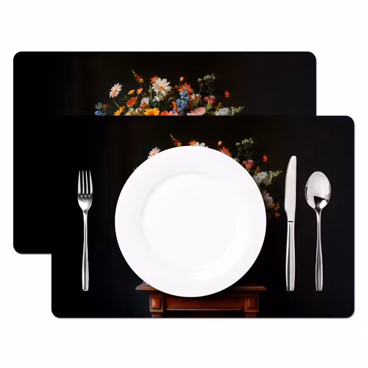 Boeket - Roze - Bloemen - Vaas Placemat vinyl groot -zzsfeer2_Kitchenyeah-website