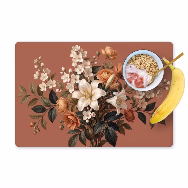 Boeket - Retro - Kleurrijk Placemat vinyl groot -zzzproduct_Kitchenyeah-website