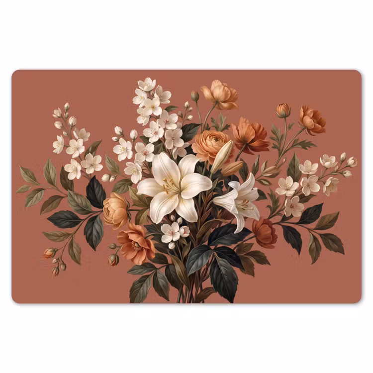 Boeket - Retro - Kleurrijk Placemat vinyl groot -zzsfeer1_Kitchenyeah-website