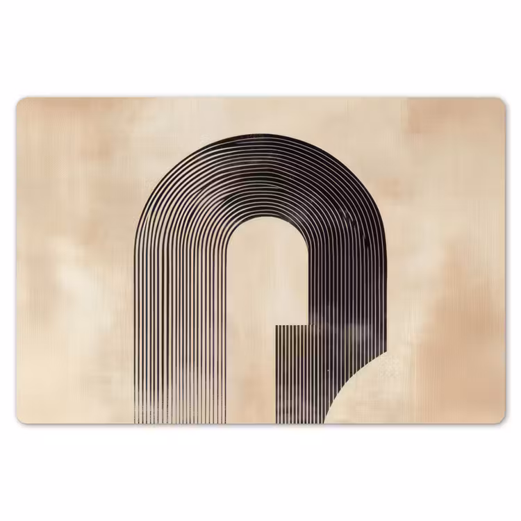 Boog - Strepen - Minimalistisch - Zwart Placemat vinyl groot -zzsfeer1_Kitchenyeah-website