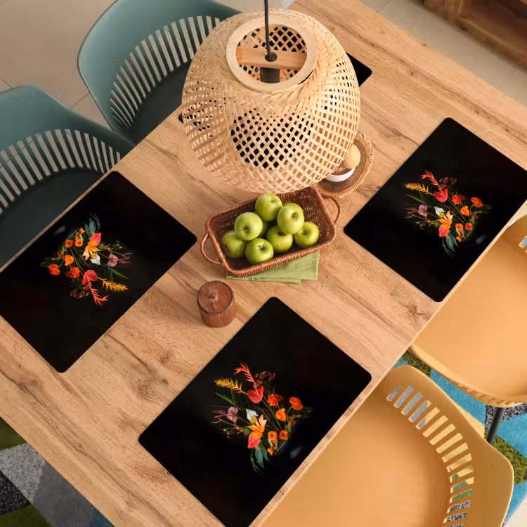 Schaal - Boeket - Bloemen Placemat vinyl groot -zzsfeer5_Kitchenyeah-website