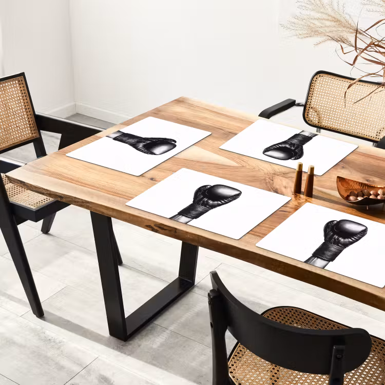 Bokshandschoen - Zwart - Hand Placemat vinyl groot -zzsfeer4_Kitchenyeah-website