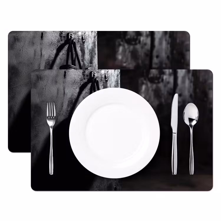Bokshandschoenen - Muur - Duister - Zwart Placemat vinyl groot -zzsfeer2_Kitchenyeah-website