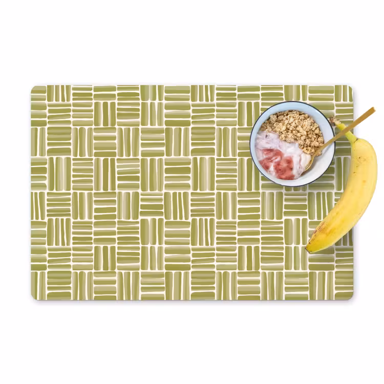 Vlecht - Patroon - Groen Placemat vinyl groot 368 -zzzproduct_Kitchenyeah-website