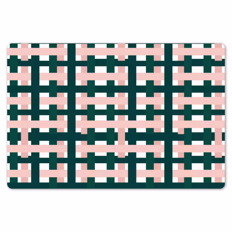 Vlechtpatroon - Groen - Roze - Grafisch Placemat vinyl groot 368 -zzsfeer1_Kitchenyeah-website