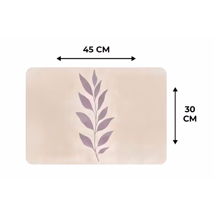 Tak - Bladeren - Minimalistisch - Beige Placemat vinyl groot -specs